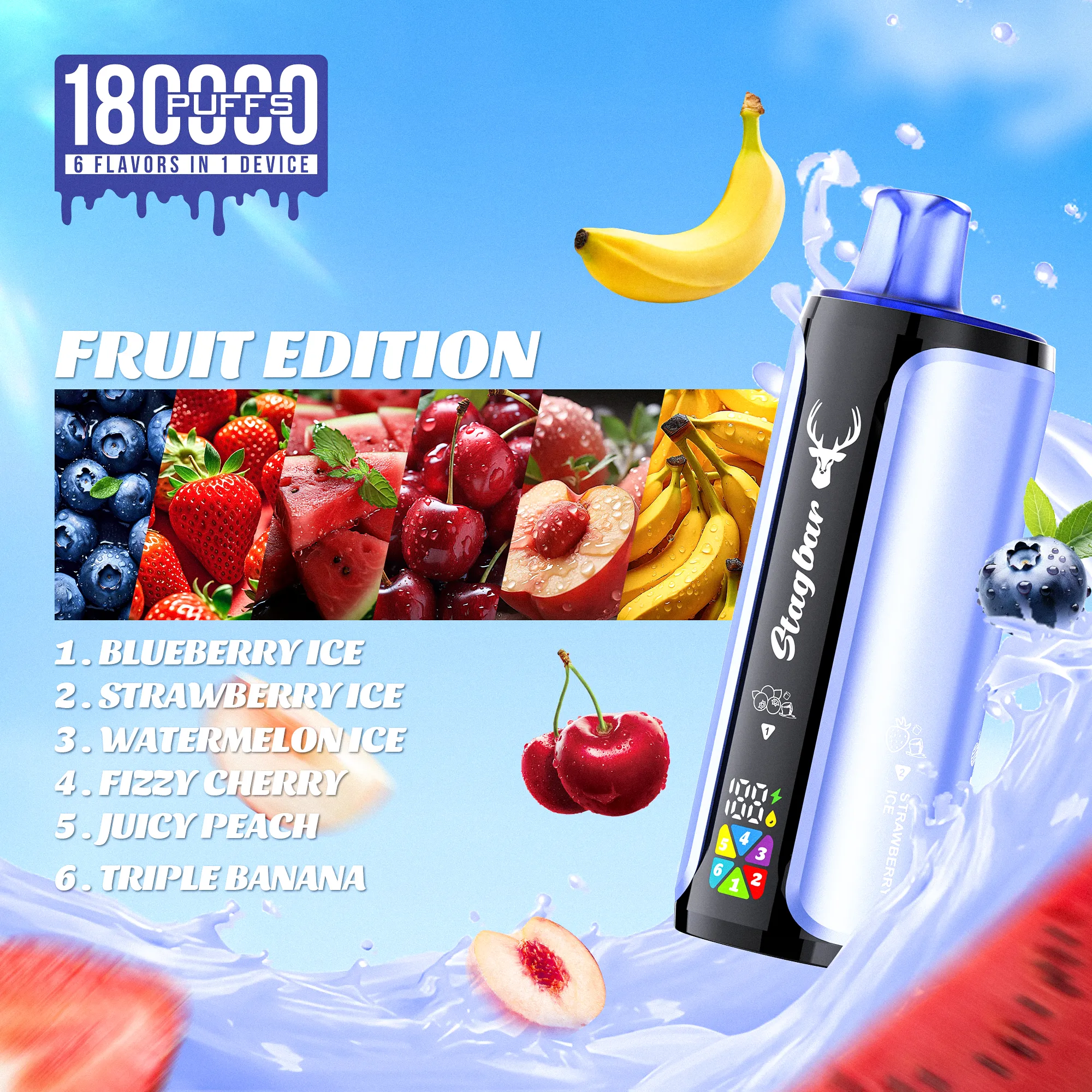 stag bar 6in1 180000 puffs