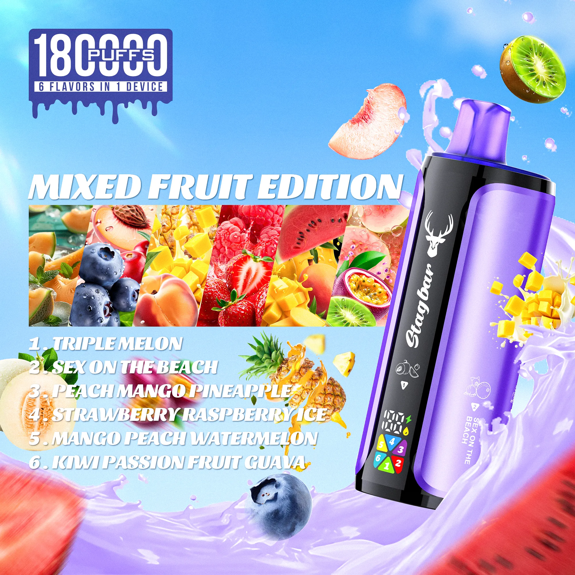stag bar 6in1 180000 puffs