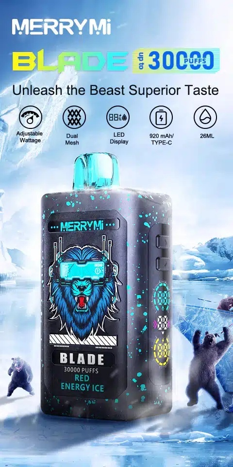 Wyeksponowany jednorazowy e-papieros WGA Crystal Ultra 35K, podkreślający jego unikalny, krystaliczny i przezroczysty design.